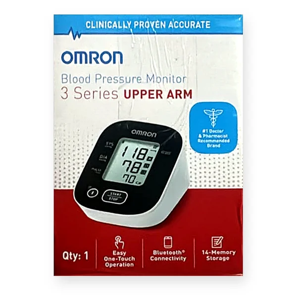 Omron 3 Series Upper Arm box — Automatic upper-arm blood pressure monitor