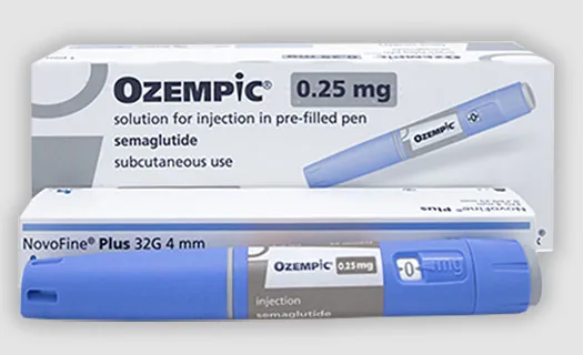Ozempic 0.25mg pen box (semaglutide, Novo Nordisk)